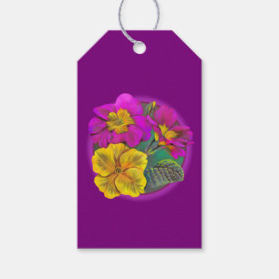 Etiqueta de regalo de pintura de arte fina Primros