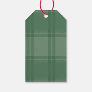 Etiqueta De Regalo De Plaid Verde Elegante Para La