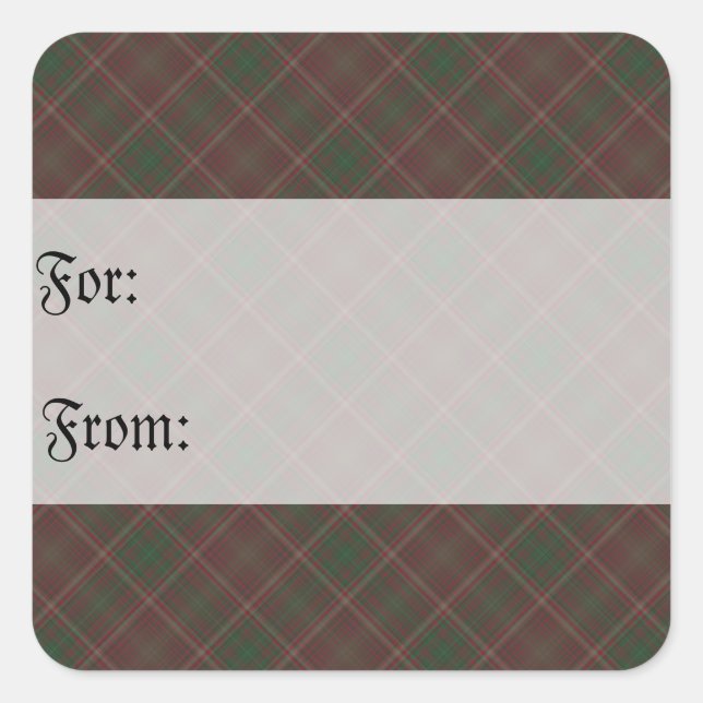 Etiqueta de regalo de plástico verde y rojo (Anverso)