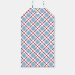 Etiqueta de regalo de platillos azules