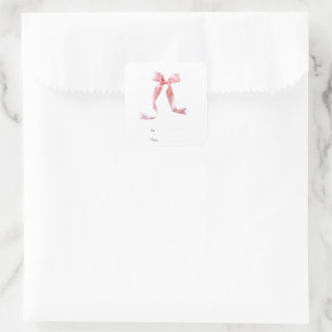 Etiqueta de regalo de plegado rosado