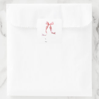Etiqueta de regalo de plegado rosado