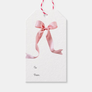 Etiqueta de regalo de plegado rosado