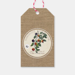 Etiqueta de regalo de Pluma Rústica Vintage Jam Co