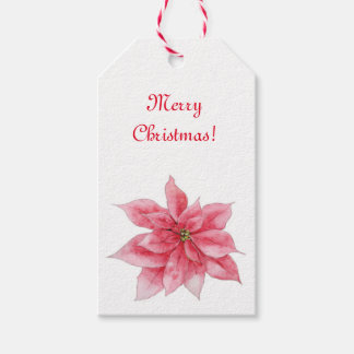 Etiqueta de regalo de Poinsettia