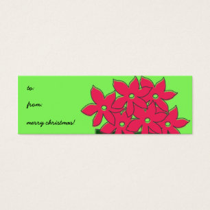 Etiqueta de regalo de Poinsettia