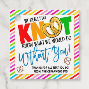 Etiqueta de regalo de Pretzel