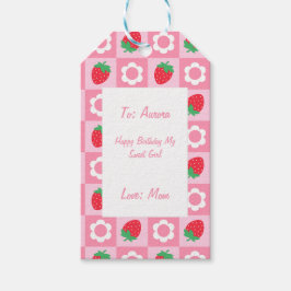 Etiqueta de regalo de primer cumpleaños de Berry r