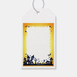 Etiqueta de regalo de pueblo embrujado de Hallowee