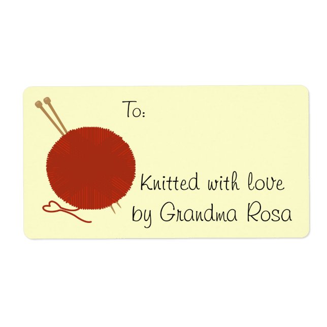 Etiqueta de regalo de punto (Frente)