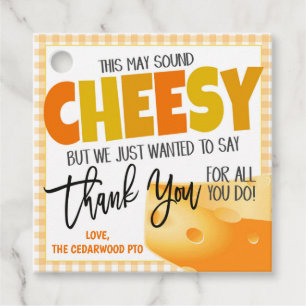 Etiqueta de regalo de queso