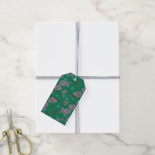 Etiqueta de regalo de ramas peculiares