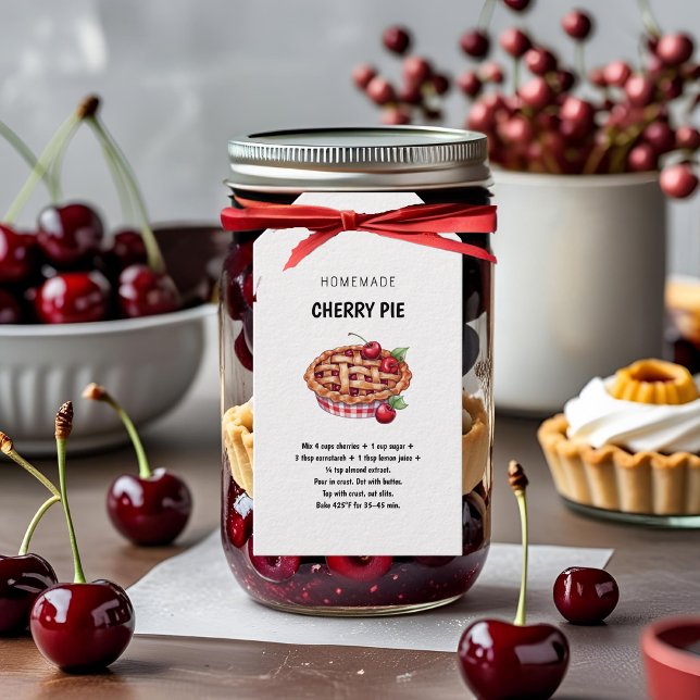 Etiqueta de regalo de recetas caseras de cerezo |  (Subido por el creador)