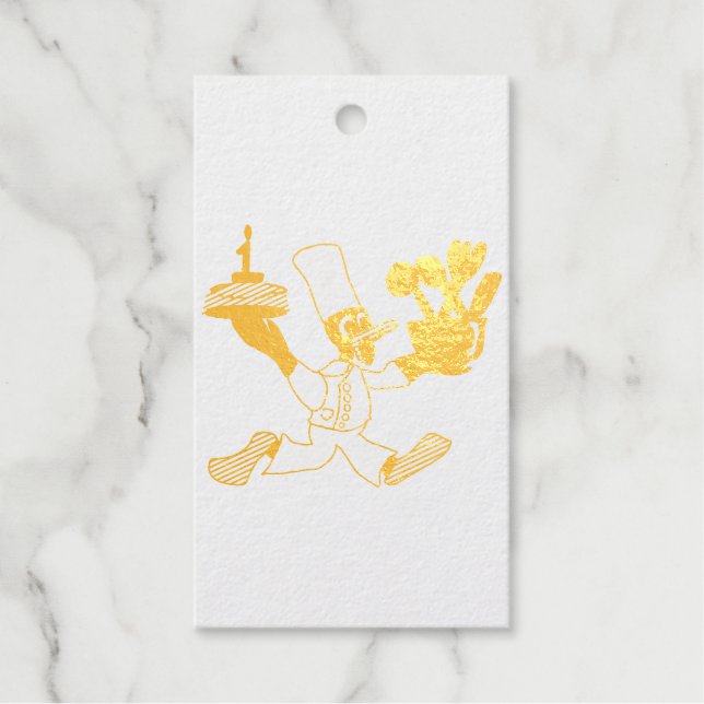 Etiqueta de regalo de Relieve metalizado (Anverso)