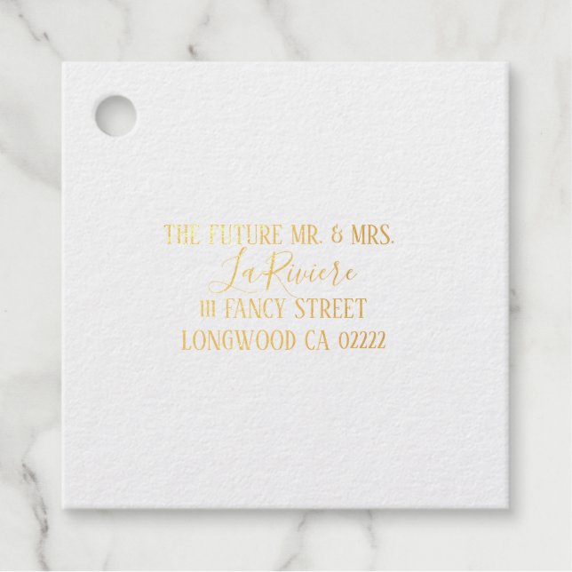 Etiqueta de regalo de Relieve metalizado (Anverso)