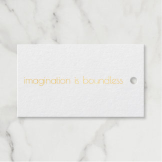 Etiqueta de regalo de Relieve metalizado de imagin