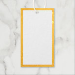 Etiqueta de regalo de Relieve metalizado dorado co<br><div class="desc">Añada un toque personal a su boda con un consejo boda y desea una tarjeta de Relieve metalizado dorada. Esta tarjeta de consejo tiene un borde de Relieve metalizado dorado real sobre fondo blanco. Perfecto para boda, ducha de bebé, fiesta de cumpleaños, ducha de novia, soltera y cualquier ocasión especial....</div>