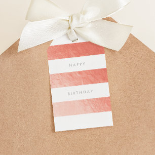 Etiqueta de regalo de Relieve metalizado dorado de