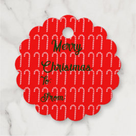 Etiqueta de regalo de Relieve metalizado navideño