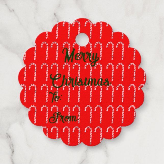 Etiqueta de regalo de Relieve metalizado navideño (Reverso)