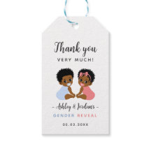 Etiqueta de regalo de revelación de género de bebé