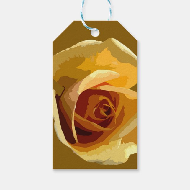 Etiqueta de regalo de rosa amarilla (Anverso)