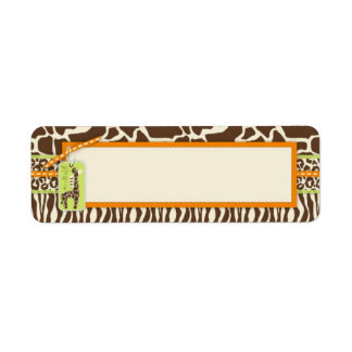 Etiqueta de regalo de Safari Boy Naranja Skinny