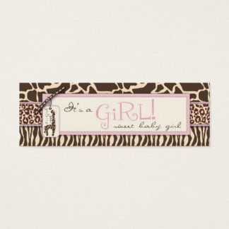 Etiqueta de regalo de Safari Chica Skinny