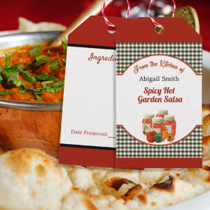 Etiqueta de regalo de salsa cocinada