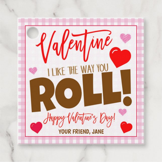 Etiqueta de regalo de San Valentín (Anverso)