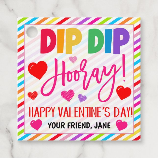 Etiqueta de regalo de San Valentín (Anverso)