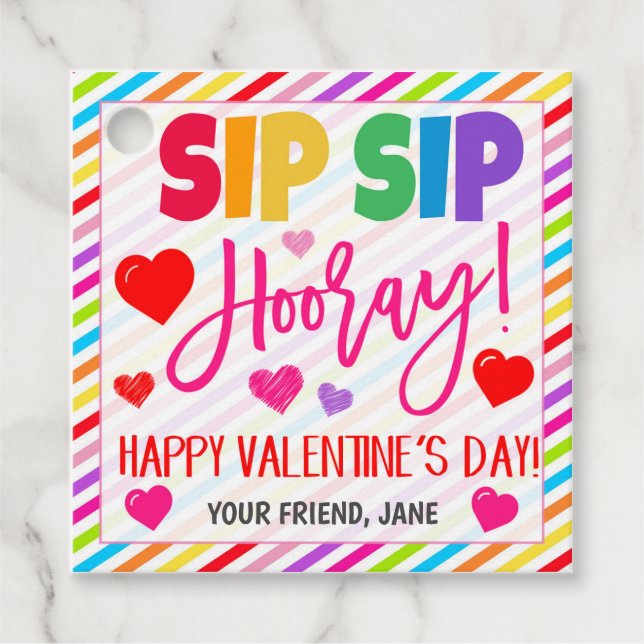 Etiqueta de regalo de San Valentín (Anverso)