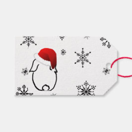 Etiqueta de regalo de Santa Bunny