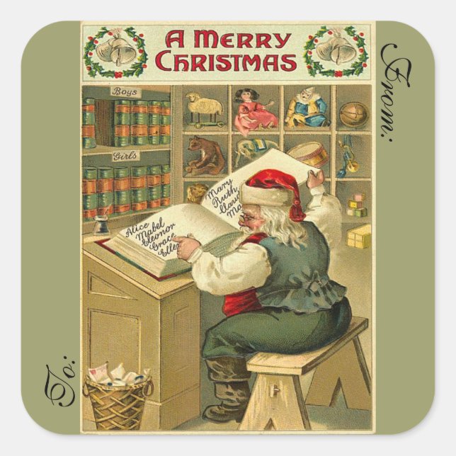 Etiqueta de regalo de Santa Lucía de Victoria (Anverso)