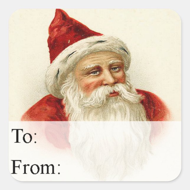 Etiqueta de regalo de Santa Vieja (Anverso)