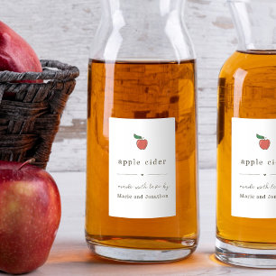 Etiqueta de regalo de sidra de Apple casera