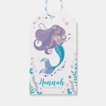 Etiqueta de regalo de sirena Trajes de Chica de fi