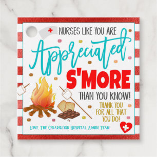 Etiqueta de regalo de Smore Semana de Apreciación 