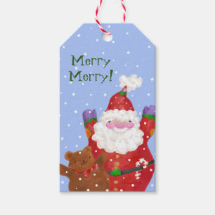 Etiqueta de regalo de Snow Happy