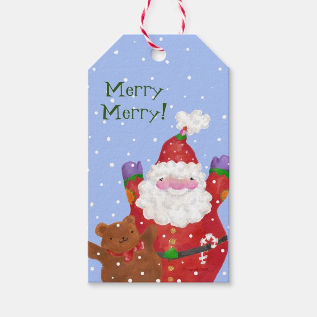 Etiqueta de regalo de Snow Happy (Anverso)