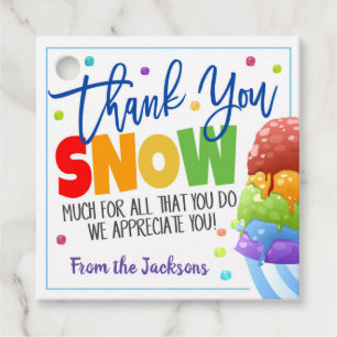 Etiqueta de regalo de Snowcone