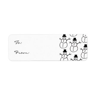 Etiqueta de regalo de Snowman