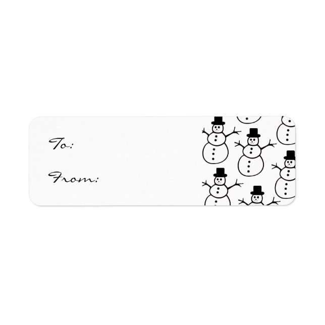Etiqueta de regalo de Snowman (Frente)