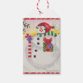 Etiqueta de regalo de Snowman