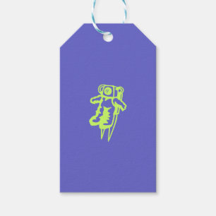 Etiqueta de regalo de Spaceman