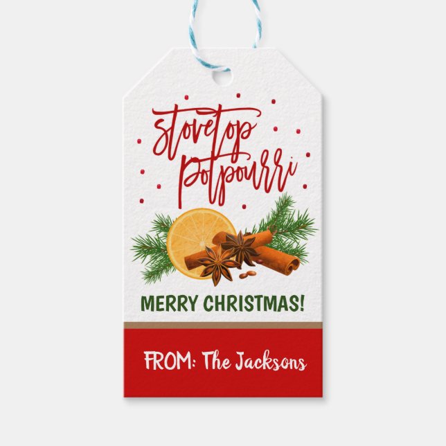 Etiqueta de regalo de Stovetop Potpourri (Anverso)