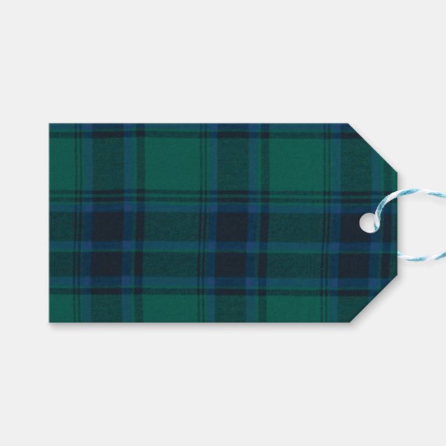 Etiqueta de regalo de Tartan (Frente (Horizontal))