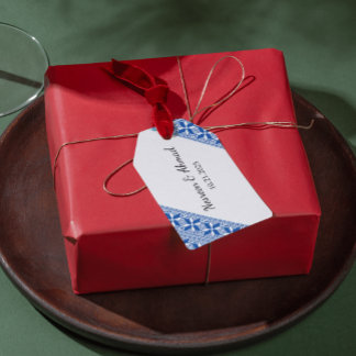 Etiqueta de regalo de Tatreez palestino impresa en