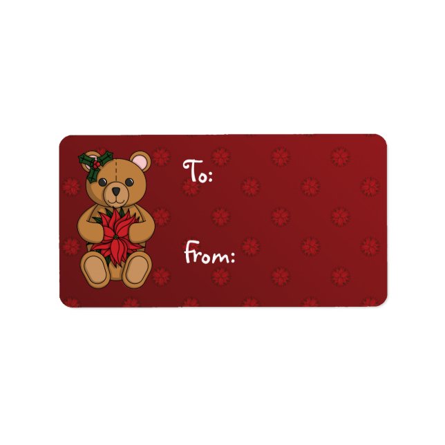 Etiqueta de regalo de Teddy (Frente)