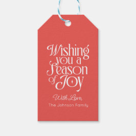 Etiqueta de Regalo de Temporada de Alegría Persona